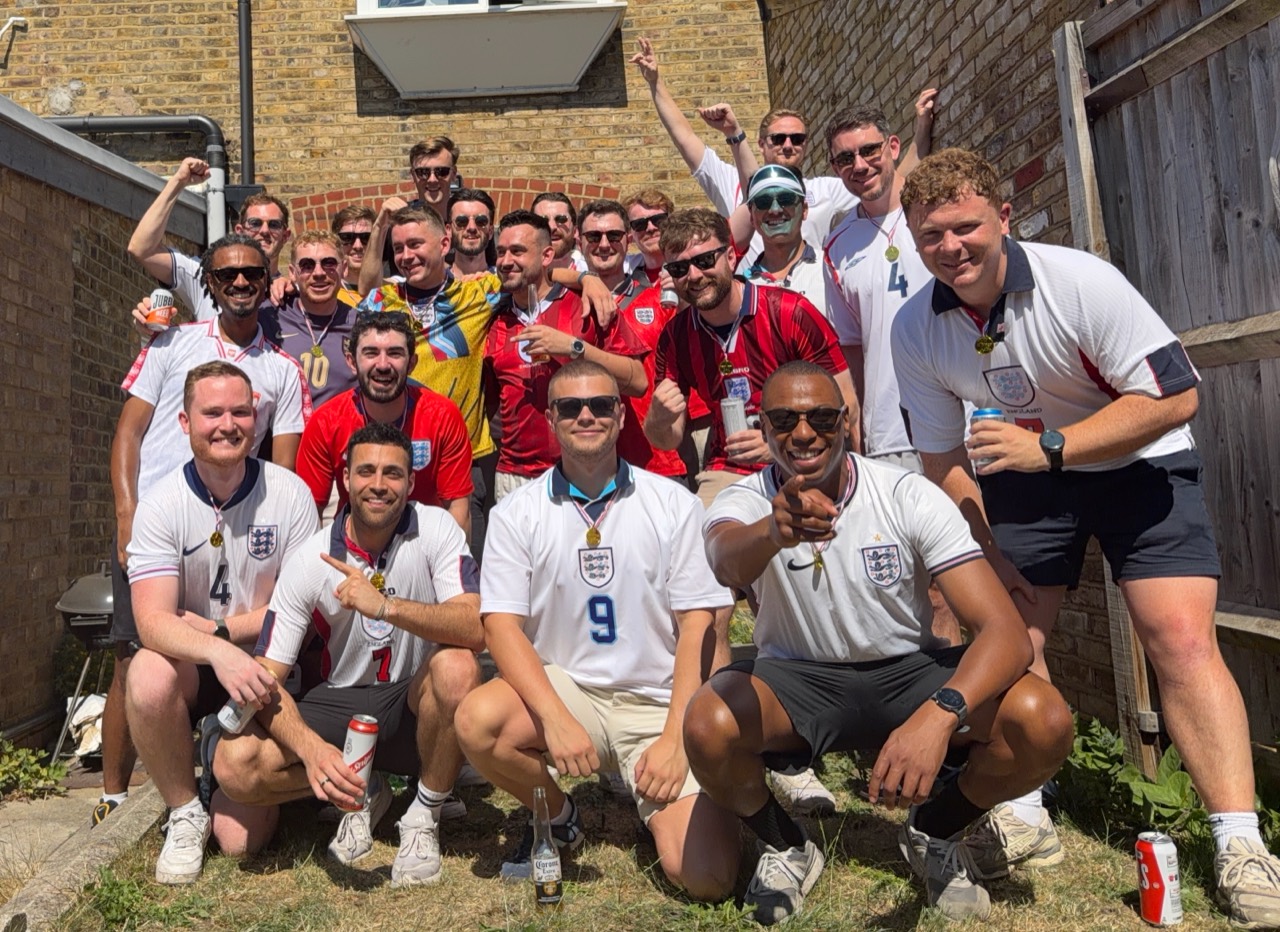 Inter Clapham players at a club social